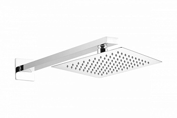 ALLEN BRAU INFINITY Верхний душ Slim,нерж.сталь #304, 250х250мм. держатель 380 мм, хром арт. 38340