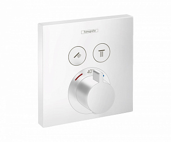 HANSGROHE ShowerSelect Термостат для двух потребителей, СМ, матовый белый арт. 38756