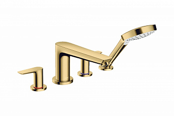 HANSGROHE Talis E Смеситель на край ванны, на 4 отверстия, полированное золото арт. 38827