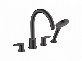 HANSGROHE Vernis Blend Смеситель на борт ванны, на 4 отверстия, Matt Black арт. 38836