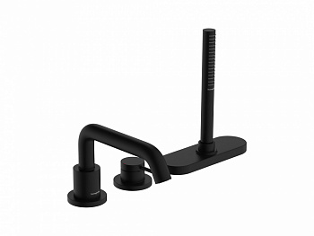 HANSGROHE TECTURIS S Смеситель на борт ванны на 3 отверстия, sBox, Matt Black арт. 39068