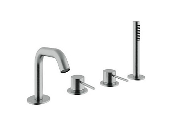 TREEMME 40 mm Смеситель на борт ванны на 4 отверстия, нержавеющая сталь арт. 39472