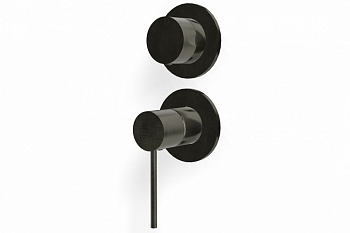 TREEMME Up+ Внешняя часть смесителя для душа на 2 выхода с переключателем, CZ Brushed black chrom арт. 39656