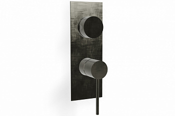 TREEMME Up+ Внешняя часть смесителя для душа на 2 выхода с переключател, CZ Brushed black chrome арт. 39664