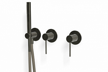 TREEMME Up+ Смеситель для душа скрытого монтажа с ручным душем, CZ Brushed black chrome арт. 39686