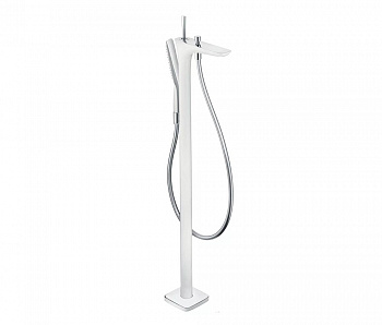 HANSGROHE PURAVIDA Смеситель для ванны/душа напольный со скрытой частью, 20 л/мин, белый/хром арт. 39723
