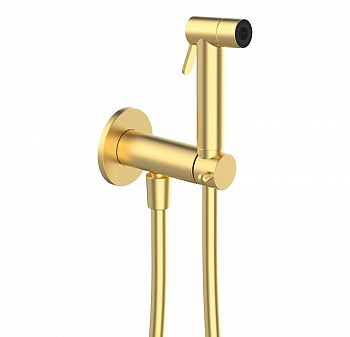 GRB INTIMIXER Гигиенический душ с прогрессивным смесителем, Brushed Gold/шланг Brushed Gold PVC арт. 39817