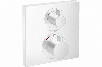 HANSGROHE Ecostat Square Термостатический смеситель для душа на 2 потребителя, СМ, матовый белый арт. 39846