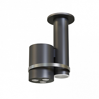 NOKEN EYE Потолочная душевая лейка с хромотерапиией, 100-240V, черный матовы/нержавеющая сталь блест арт. 39901