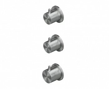 QUADRO DESIGN SOURCE Термостатический смеситель на 2 положения, Brushed Stainless Steel AISI316L арт. 40012