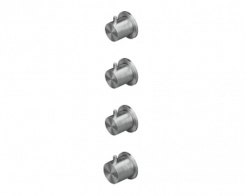 QUADRO DESIGN SOURCE Термостатический смеситель на 3 положения, Brushed Stainless Steel AISI316L арт. 40019