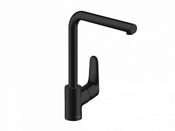 HANSGROHE Focus M41 Смеситель кухонный однорычажный, 280, jet, 12 л/мин., матовый черный арт. 40309