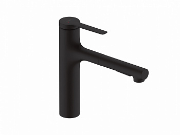 HANSGROHE Zesis M33 Кухонный смеситель однорычажный, 160 с душем, 2jet, sBox lite, матовый черный арт. 40319