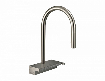 HANSGROHE Aquno Select M81 Кухонный смеситель однорычажный, 170, с душем, 3jet, sBox, нерж. сталь арт. 40320