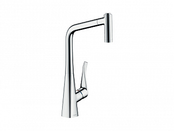 HANSGROHE METRIS Metris M71 Кухонный смеситель однорычажный, 320, с вытяжным душем, 2jet, хром арт. 40324