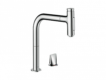 HANSGROHE Metris Select M71 Кухонный смеситель на 2 отверстия, однорычажный, 200, 2jet, sBox, хром арт. 40328