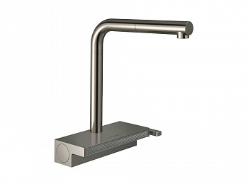 HANSGROHE Aquno Select M81 Кухонный смеситель однорычажный, 250, с вытяжным душем, 2jet, под сталь арт. 40334