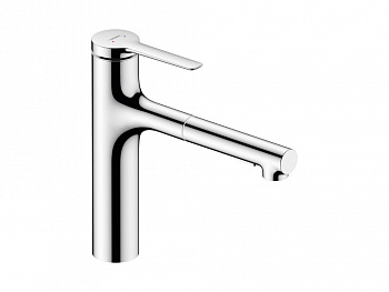 HANSGROHE Zesis M33 Кухонный смеситель однорычажный, 160 с вытяжным душем, 2jet, sBox lite, хром арт. 40354