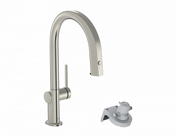 HANSGROHE Aqittura M91 Кухонный смеситель, FilterSystem 210, выдвижной носик, Stainless Steel арт. 40361