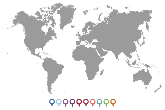 Силуэт карты мира — Клипарт, EPS