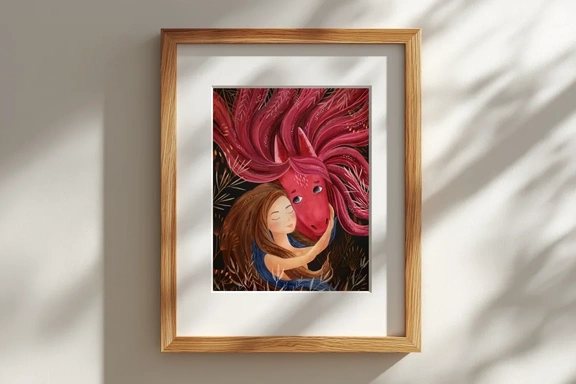 Огненная лошадь. Постер А4 с символом года 2026 — Постер, PDF