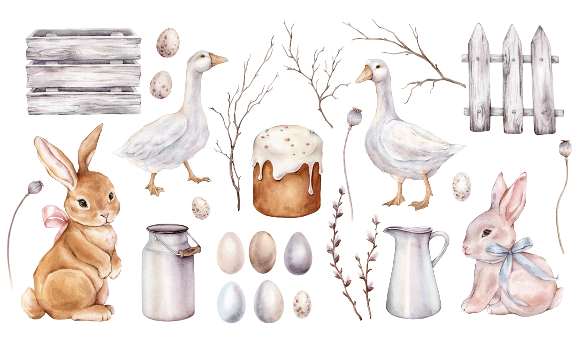Светлая Пасха. Открытки, рамки, композиции, постеры, паттерны - скриншот 1