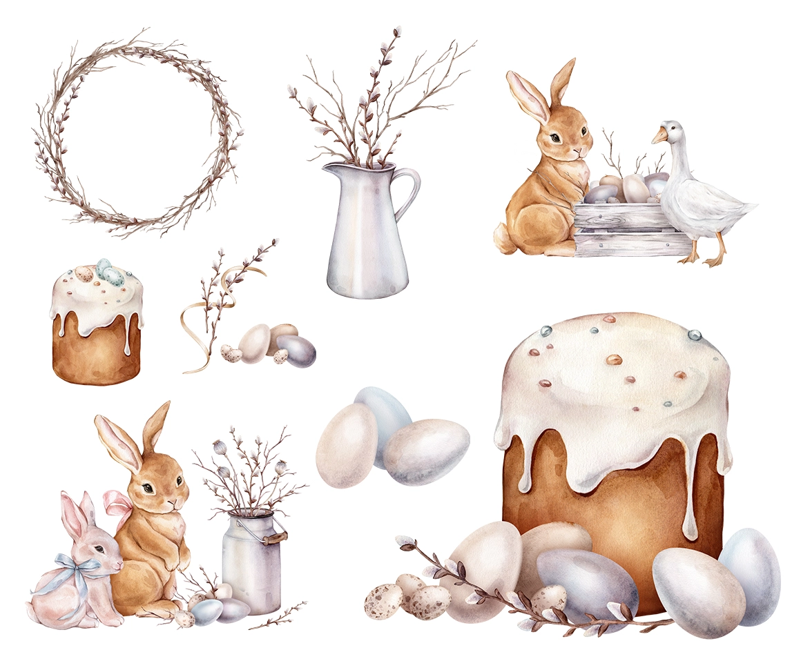 Светлая Пасха. Открытки, рамки, композиции, постеры, паттерны - скриншот 4