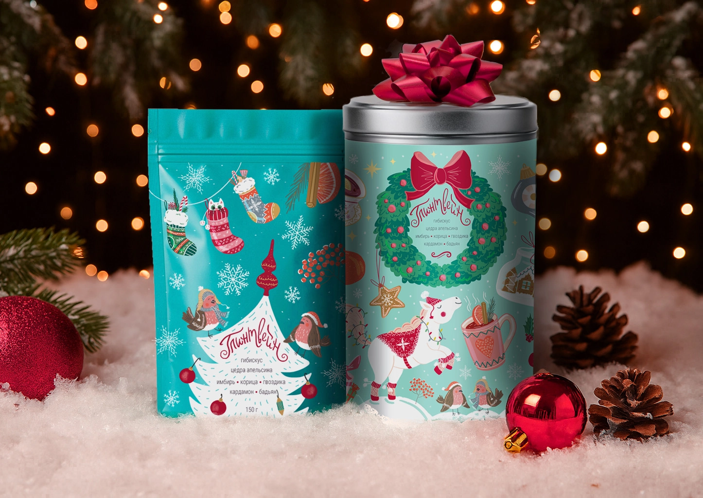 Новогодние иллюстрации для дизайна упаковок - скриншот 6