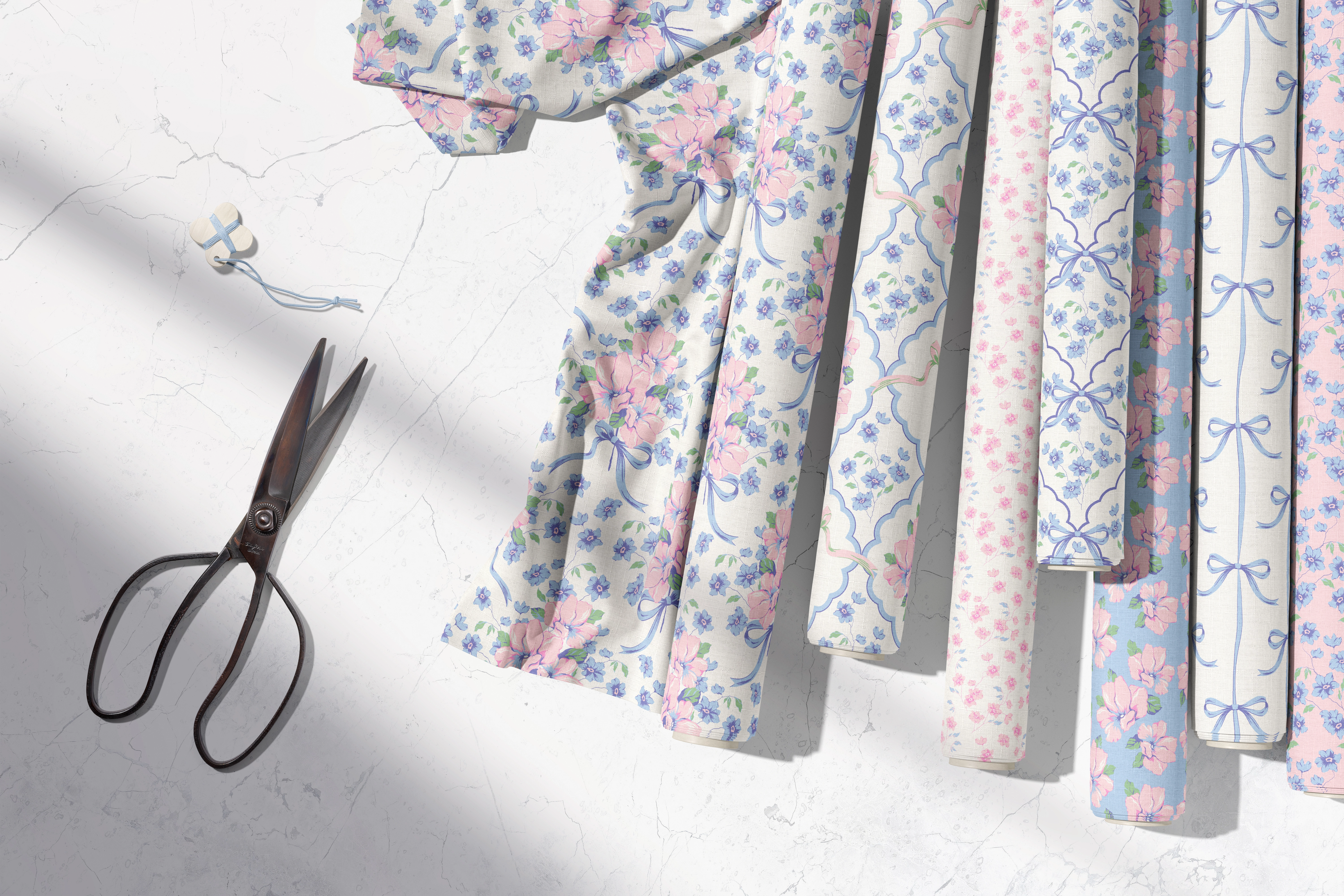 "Кокетка". Набор векторных цветочных паттернов. - скриншот 4