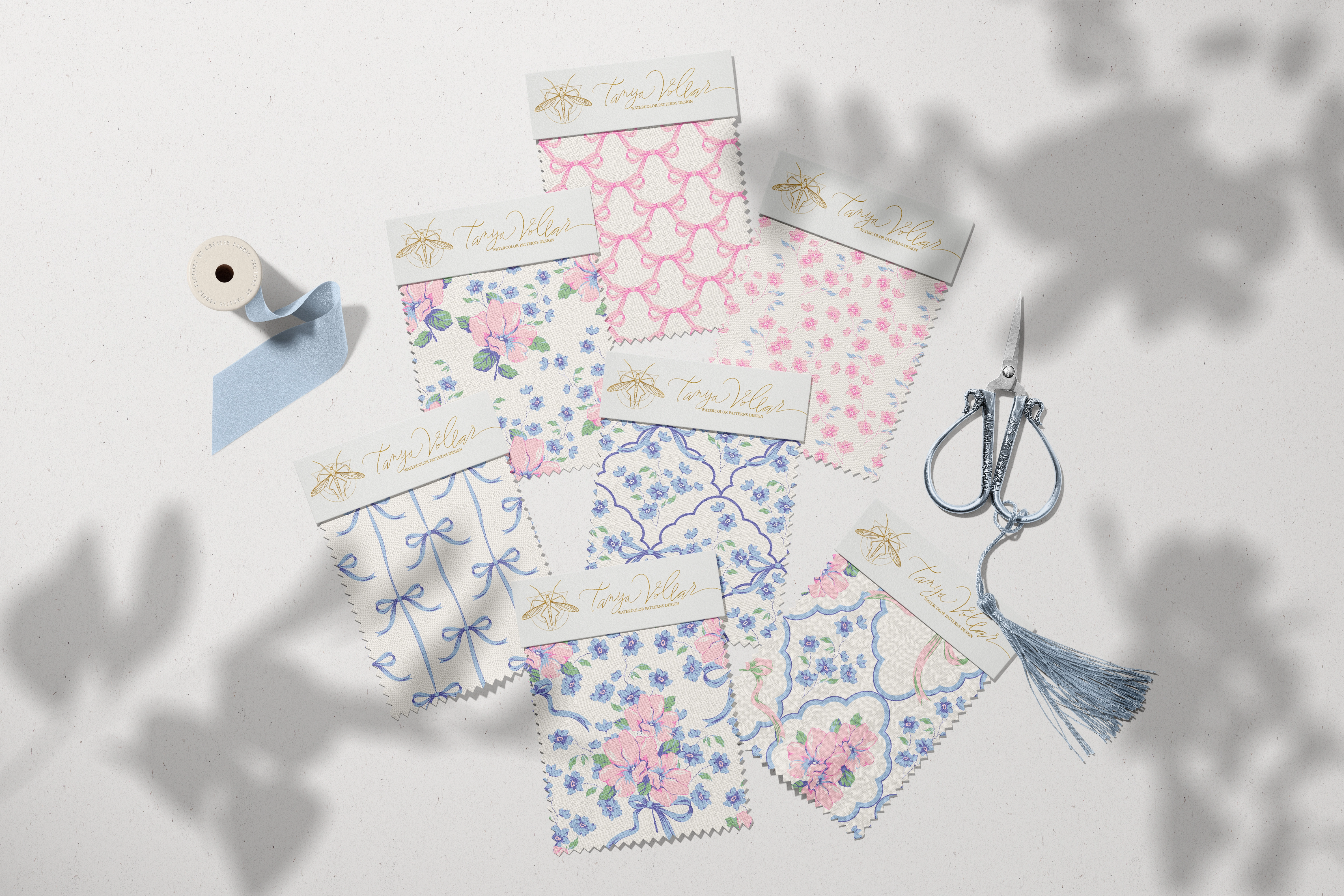 "Кокетка". Набор векторных цветочных паттернов. - скриншот 2