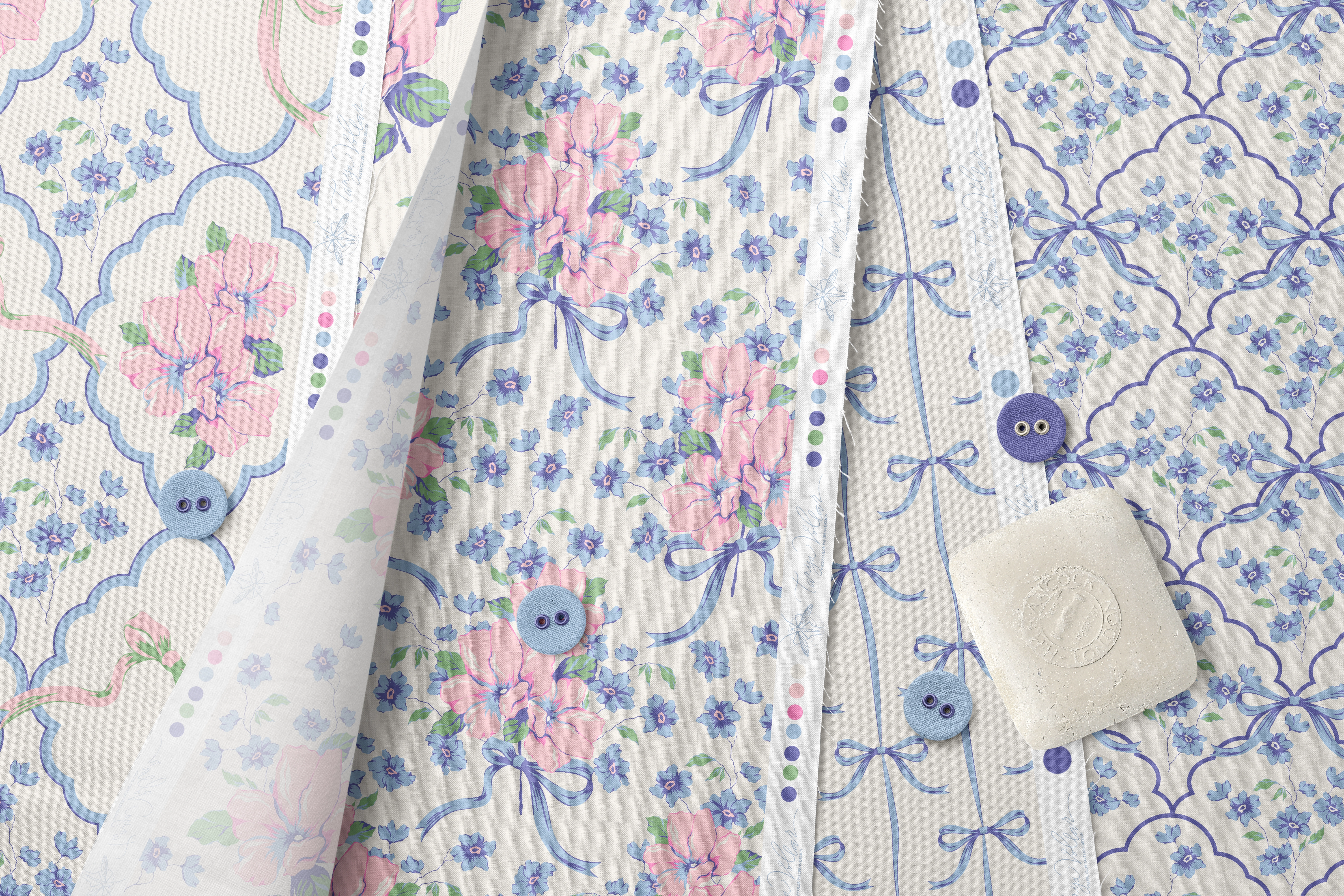 "Кокетка". Набор векторных цветочных паттернов. - скриншот 1