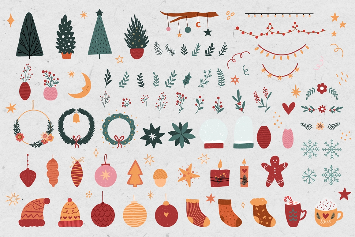Новогодняя коллекция графики и иллюстраций - скриншот 2