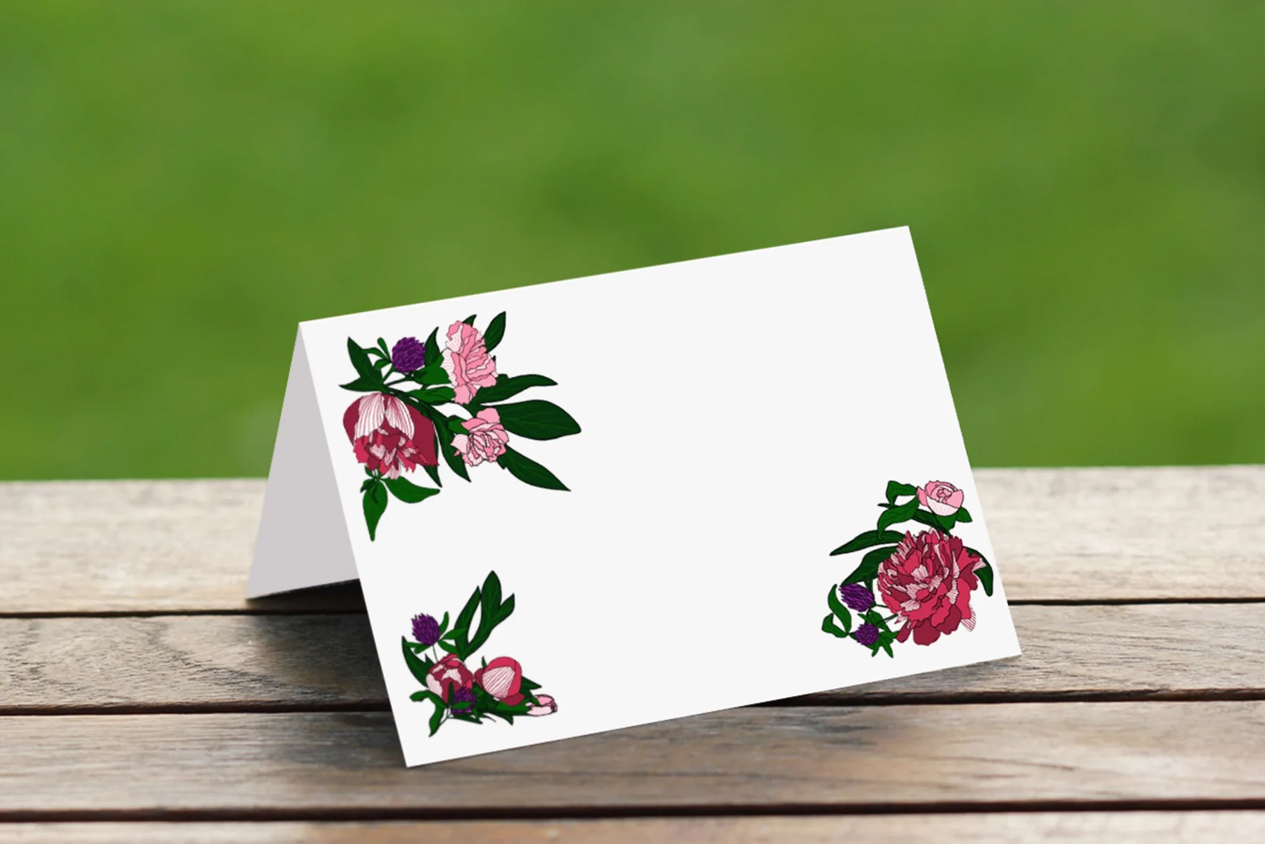 Пионы и клевер | Коллекция элементов и бесшовных паттернов - скриншот 7