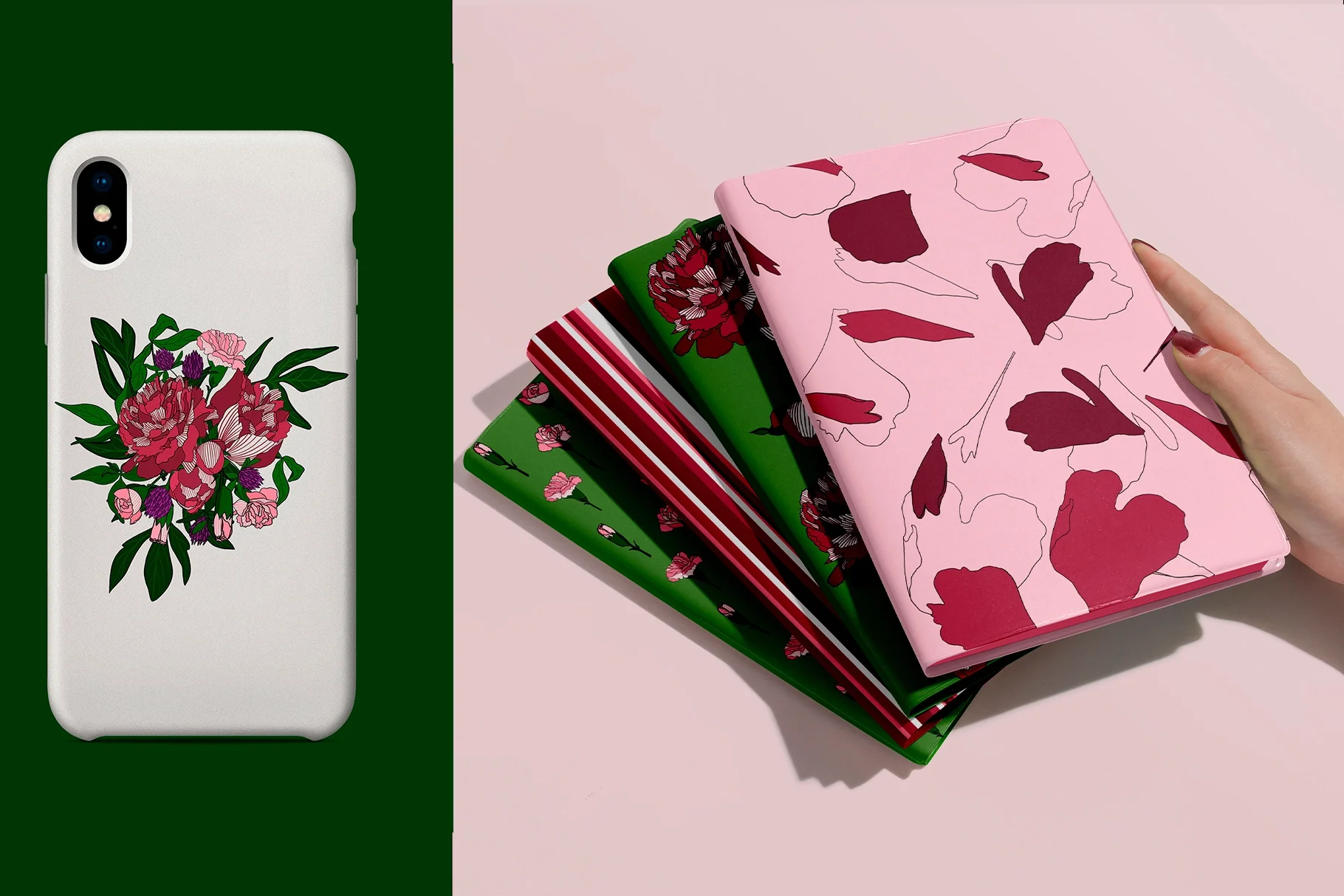 Пионы и клевер | Коллекция элементов и бесшовных паттернов - скриншот 8