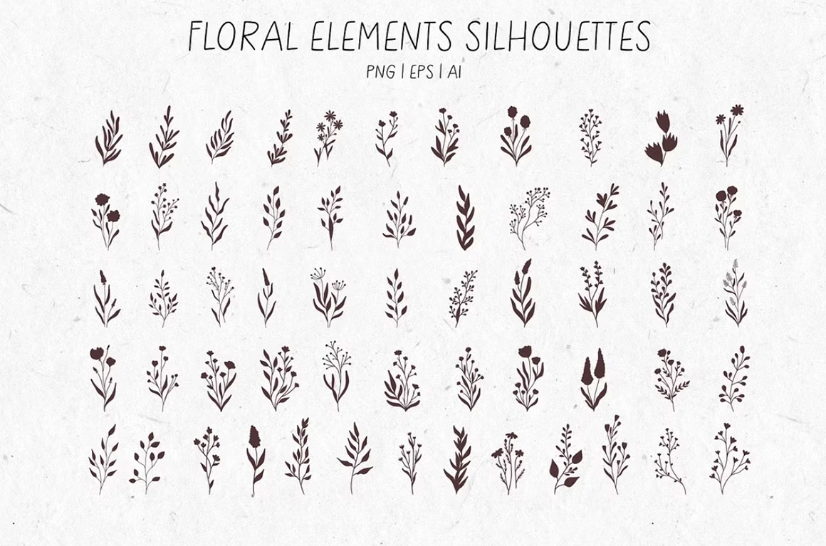 Большая абстрактная коллекция с цветочными элементами - скриншот 11