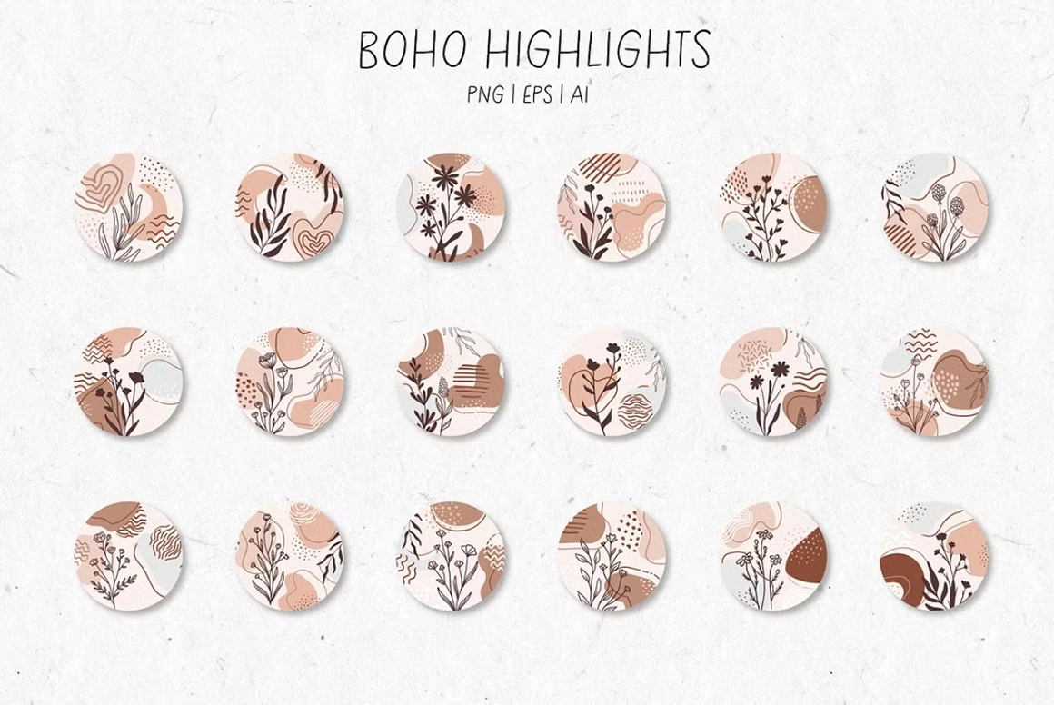 Большая абстрактная коллекция с цветочными элементами - скриншот 4