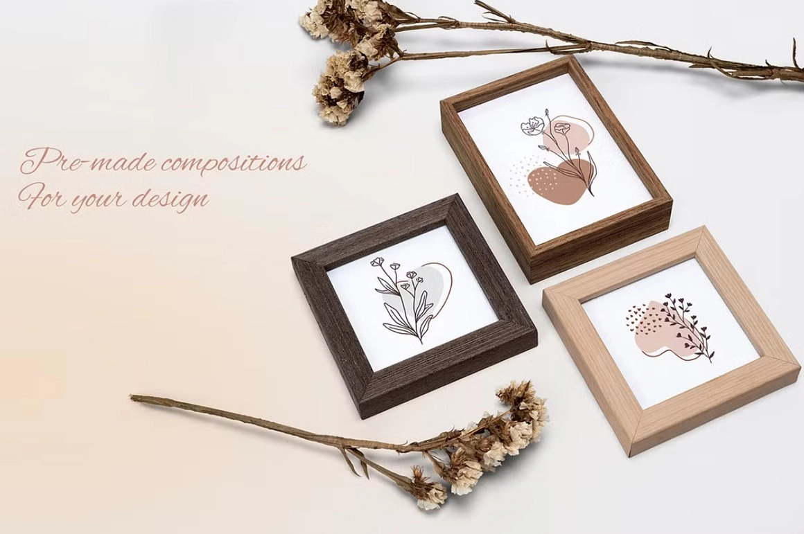 Большая абстрактная коллекция с цветочными элементами - скриншот 7