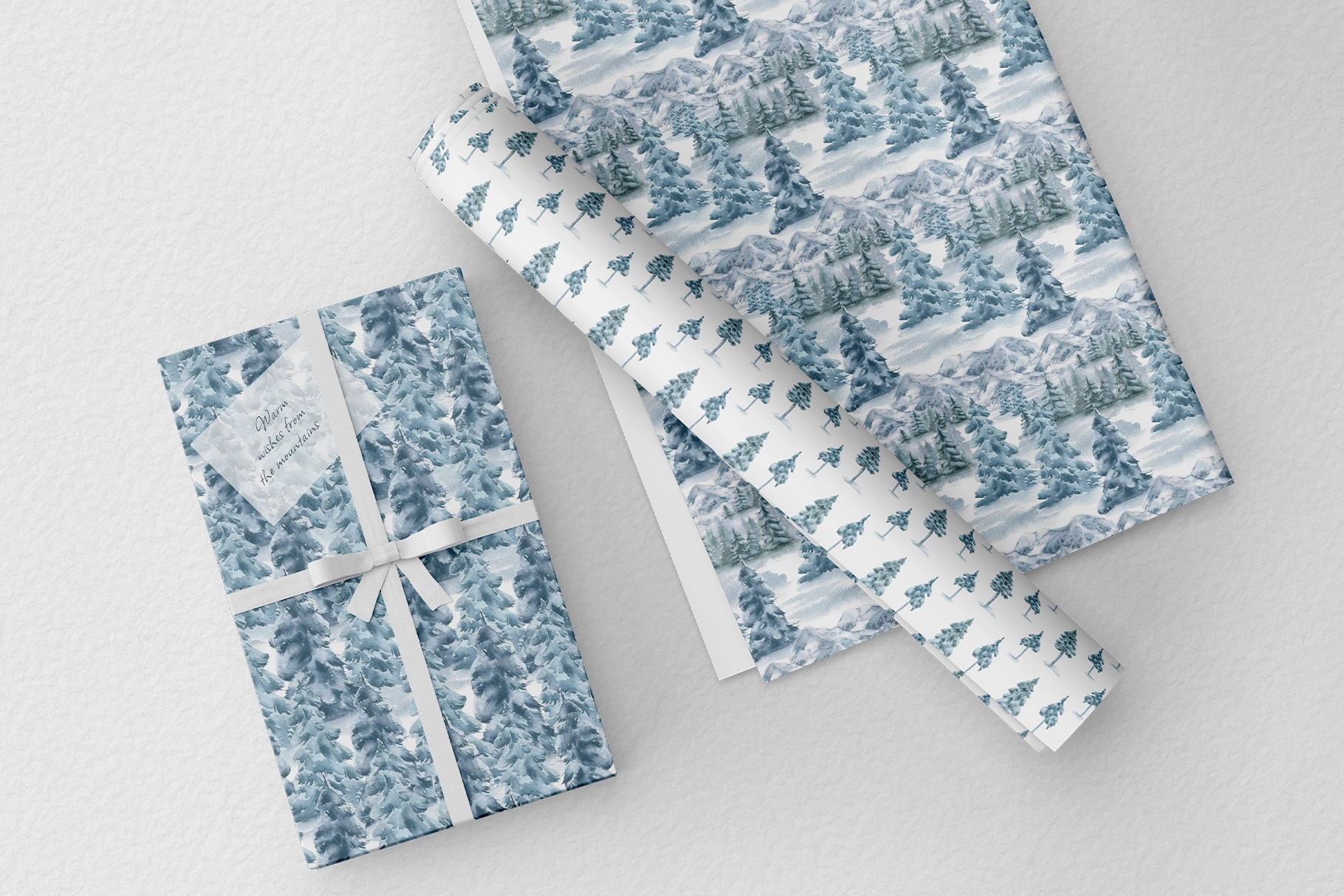 Горный туман коллекция акварельных зимних пейзажей - скриншот 9