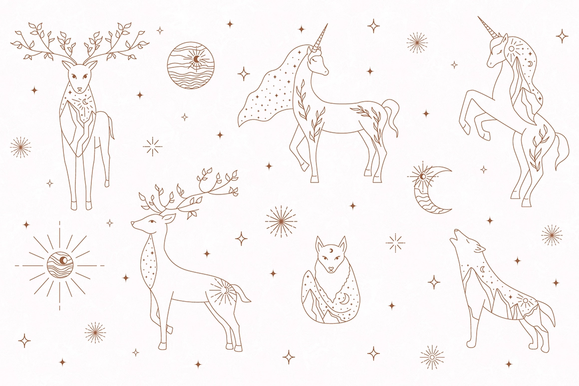 Лайн Арт Коллекция | Мистическая природа - скриншот 4