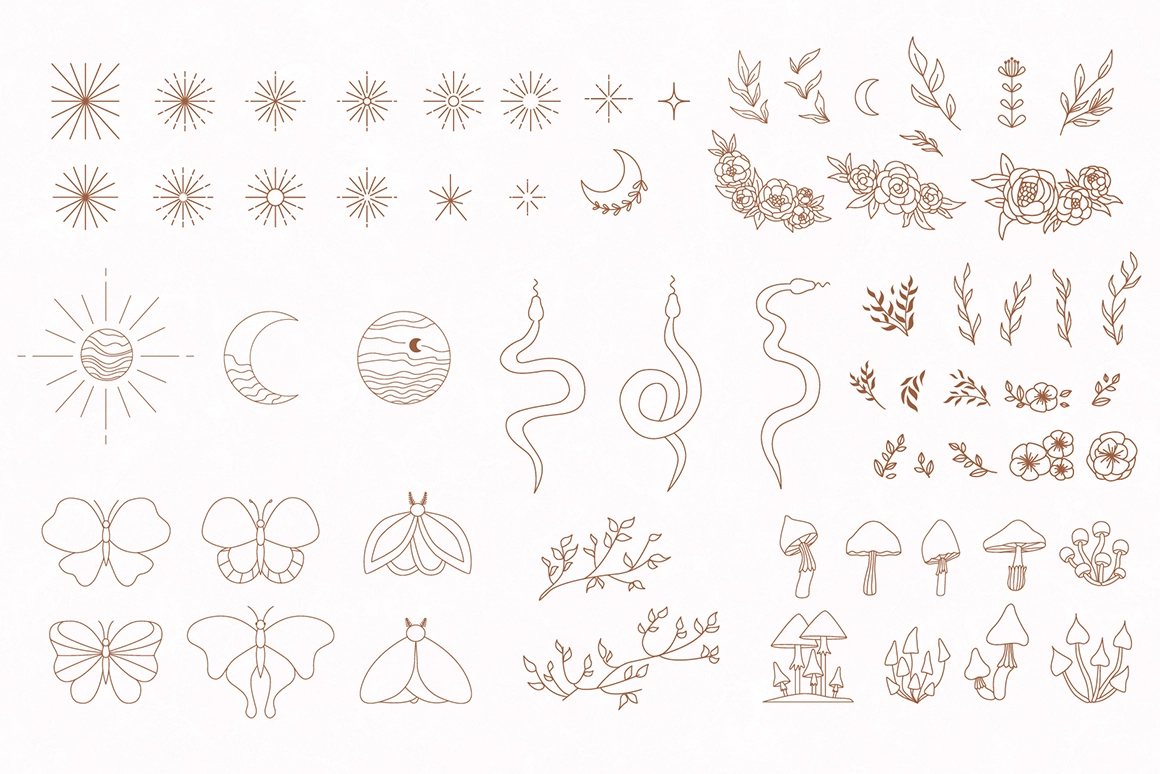 Лайн Арт Коллекция | Мистическая природа - скриншот 5