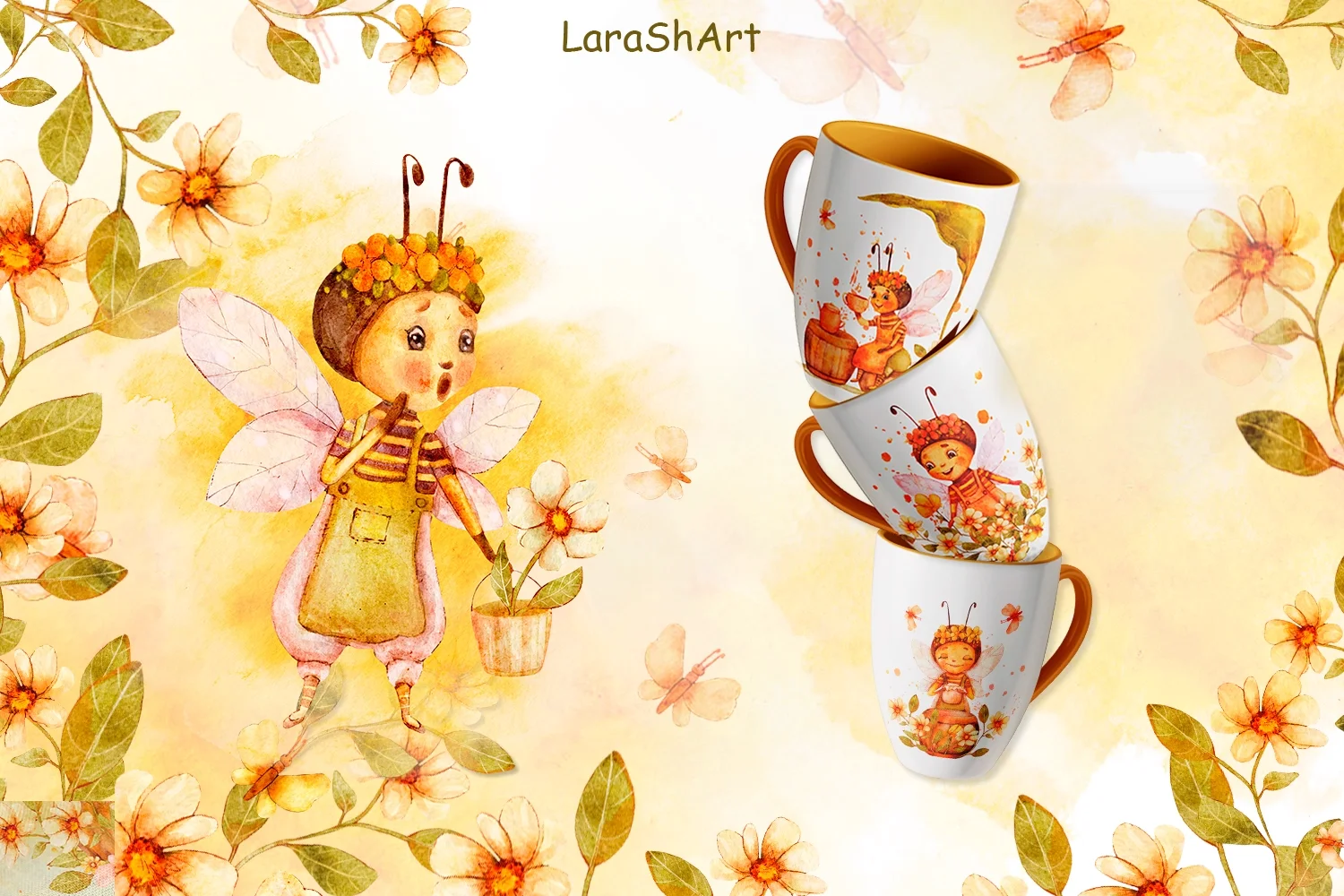 Коллекция «Мультяшные пчелы» | Клипарт и паттерны - скриншот 2