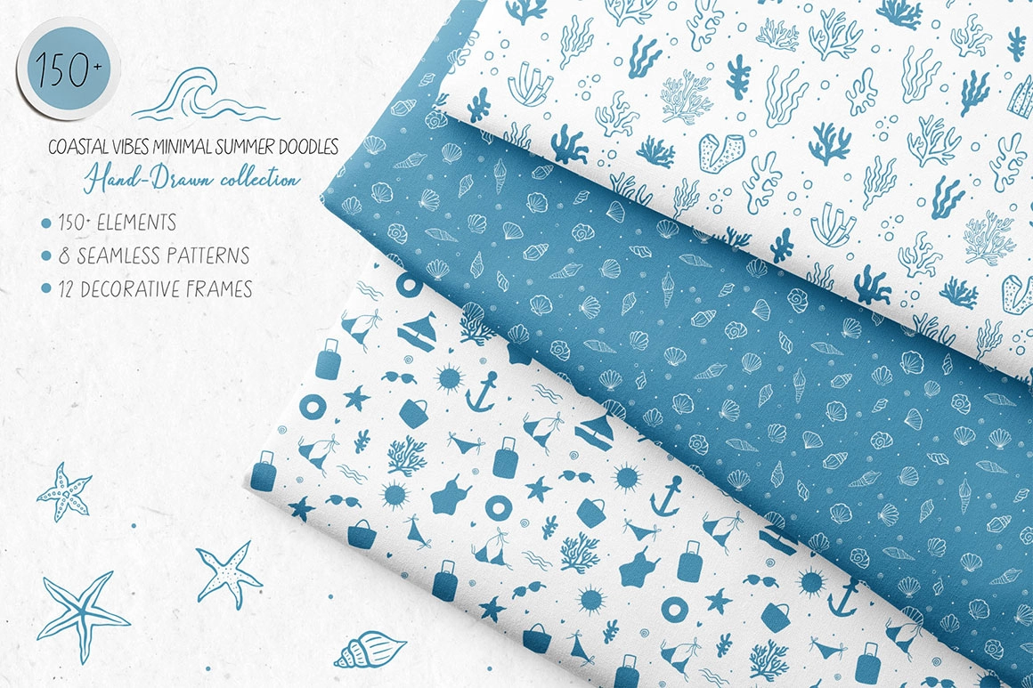 Минималистичные морские дудлы - скриншот 1