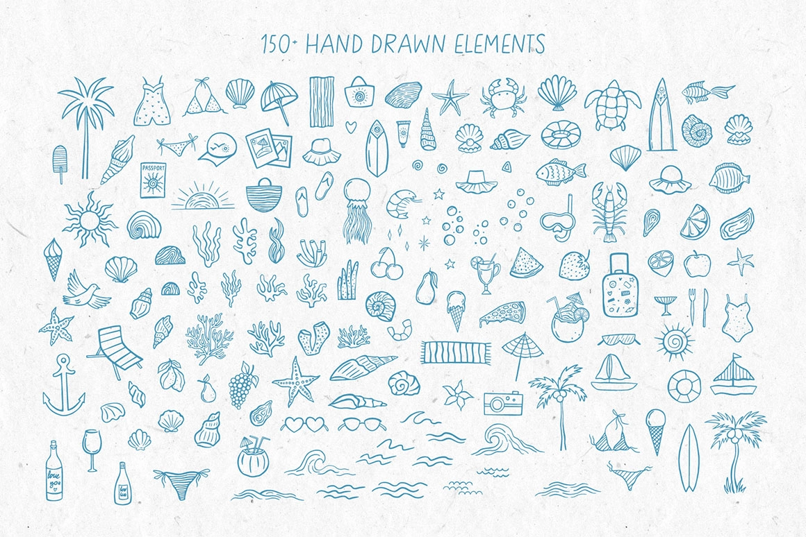 Минималистичные морские дудлы - скриншот 2