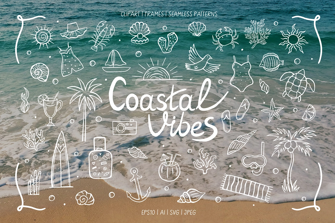 Минималистичные морские дудлы - скриншот 3