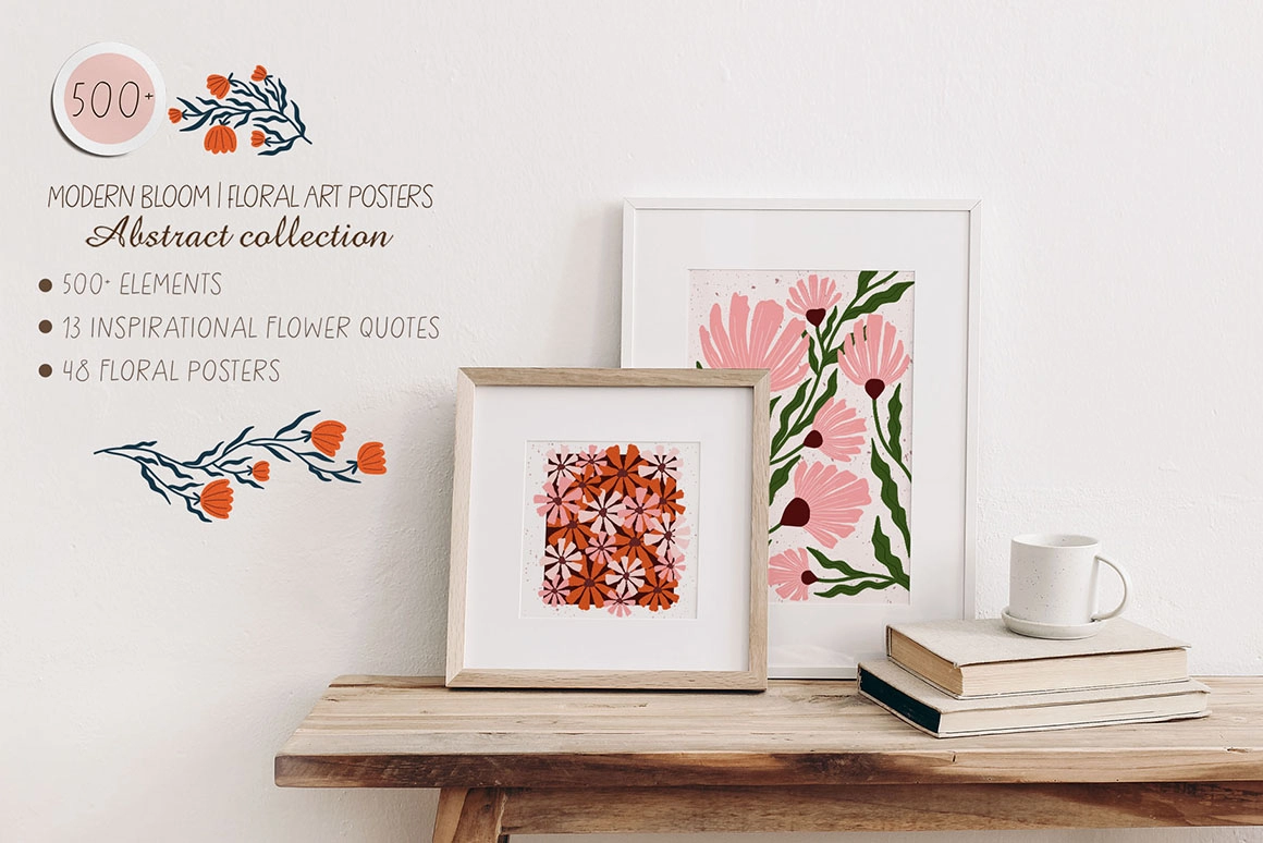 Modern Bloom | Цветочные постеры 2 - скриншот 1