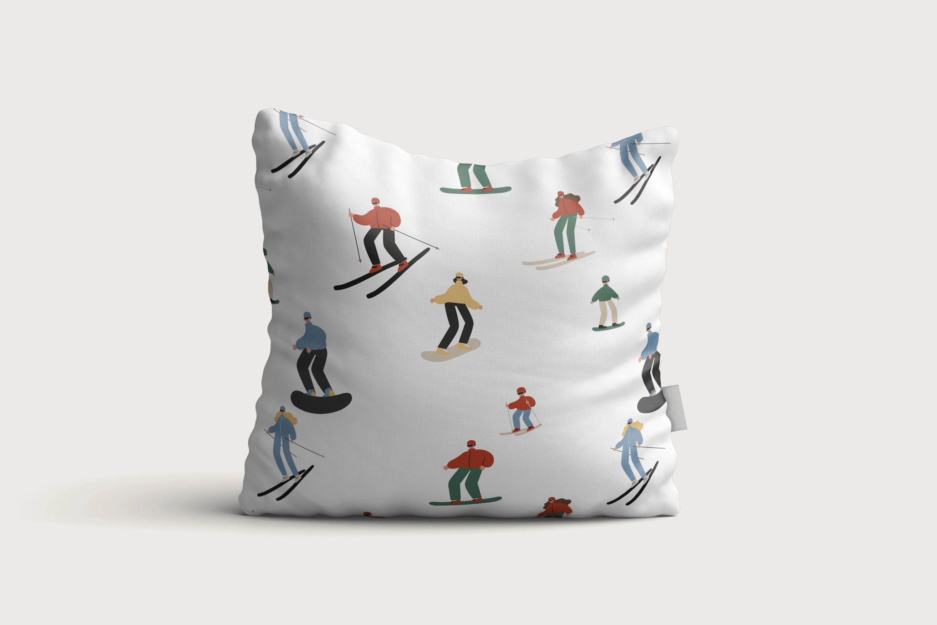 Коллекция бесшовных паттернов с зимними видами спорта и активным отдыхом на снегу - скриншот 6