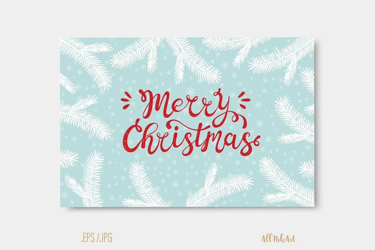 Рождество - векторный набор элементов и паттернов - скриншот 11