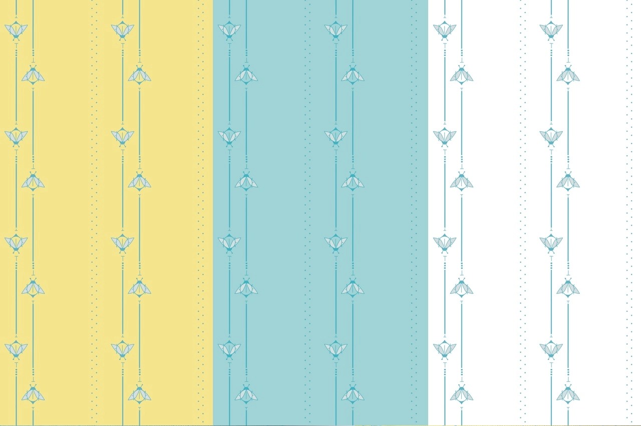 Бесшовный узор со светлячками - скриншот 1