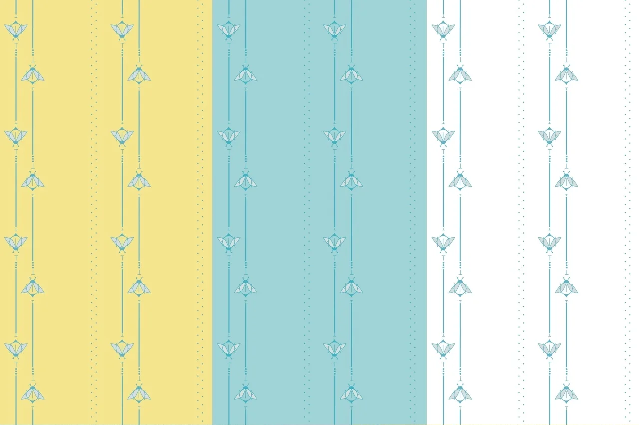 Бесшовный узор со светлячками - скриншот 1