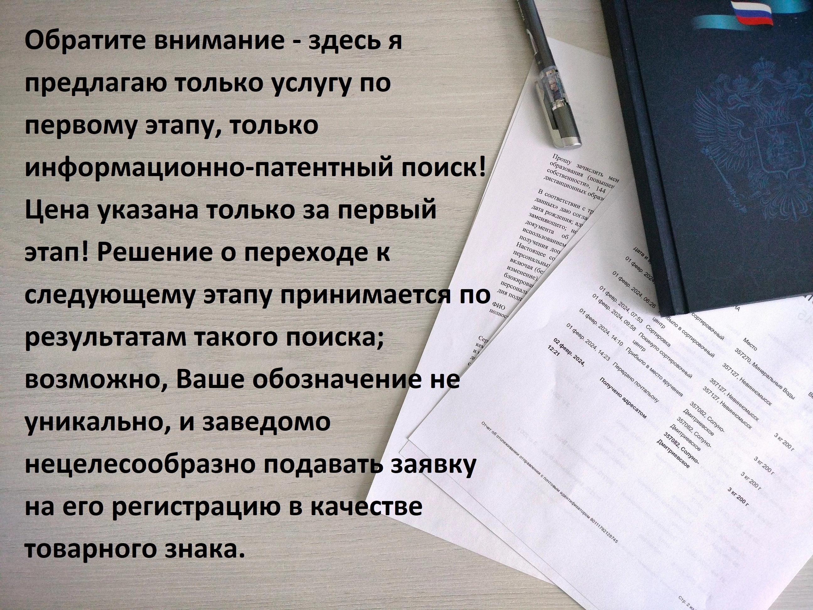 Регистрация товарного знака - Информационно-патентный поиск - скриншот 2